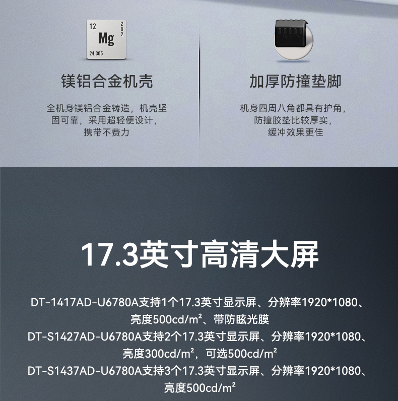 國(guó)產(chǎn)三屏工業(yè)便攜機(jī),17.3英寸移動(dòng)工作站筆記本,DT-S1437AD-U6780A.jpg