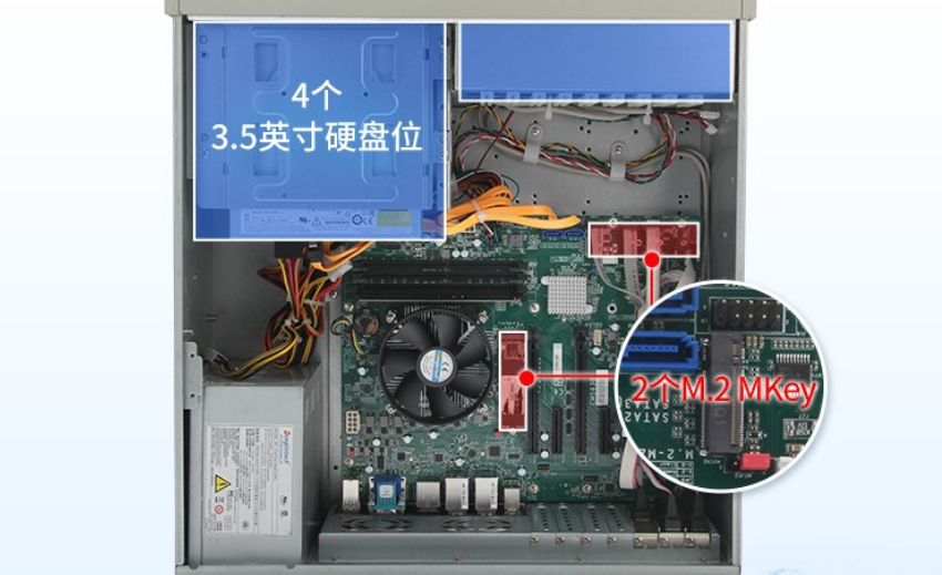 該工控機端口豐富，擴展性強，可外接多種設(shè)備，滿足客戶多種需求。